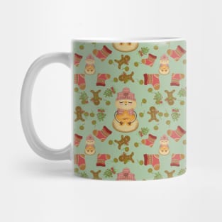 Snowman Pattern, Christmas Time Mug